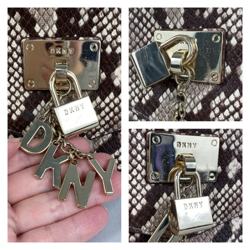 Dkny Elissa Leather Python Embossed Crossbody Bag - image 3